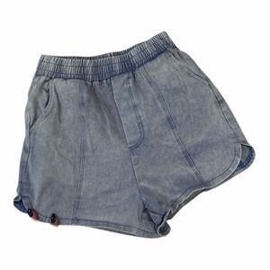 She + Sky Women's Size Small Blue Elastic Waistband High Waisted Shorts